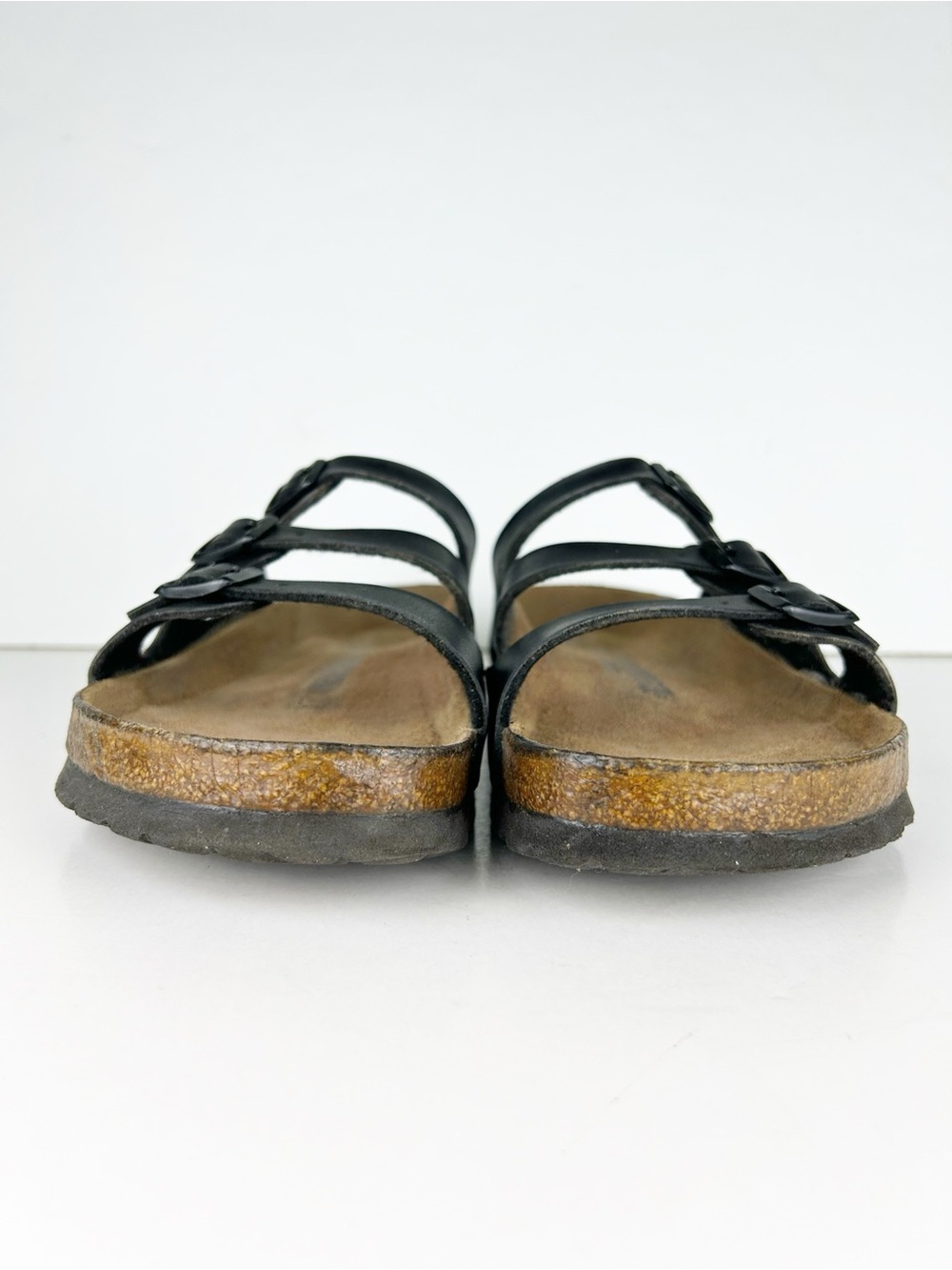 Birkenstock Florida Birko-Flor Three Strap Black Sandals EU 40 US 9 - Picture 3 of 13